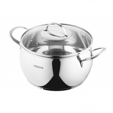 Каструля Ardesto Gemini Liguria, скляна кришка, 5.0 л, нержавіюча сталь Каструля Ardesto Gemini Liguria, скляна кришка, 5.0 л, нержавіюча сталь