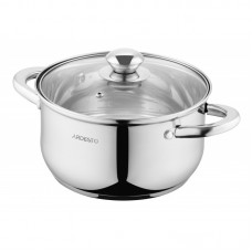 Каструля Ardesto Gemini Gourmet Spoleto, скляна кришка, 3.2 л, нержавіюча сталь Каструля Ardesto Gemini Gourmet Spoleto, скляна кришка, 3.2 л, нержавіюча сталь