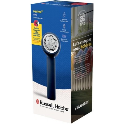 Машинка для видалення катишків Russell Hobbs, велика площа лез. 90 хв. роботи на одному заряді, USB, синий Машинка для видалення катишків Russell Hobbs, велика площа лез. 90 хв. роботи на одному заряді, USB, синий