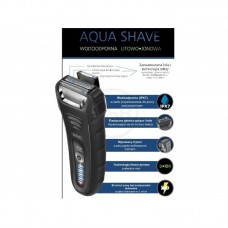 Бритва електр. WAHL сіткова Aqua Shave, бритв.головок-2, Li-Ion, сух.+волог., тример, чорний Бритва електр. WAHL сіткова Aqua Shave, бритв.головок-2, Li-Ion, сух.+волог., тример, чорний