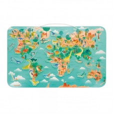 Магнітна карта світу Janod Планісфера динозаврів Магнітна карта світу Janod Планісфера динозаврів