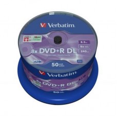 Диск DVD Verbatim 8.5Gb 8X CakeBox 50 шт MATT SILVER SURFACE (43758) Диск DVD Verbatim 8.5Gb 8X CakeBox 50 шт MATT SILVER SURFACE (43758)