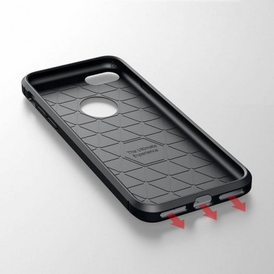 Чохол до моб. телефона для Apple iPhone 8 Plus Carbon Fiber (Black) Laudtec (LT-AI8PB)