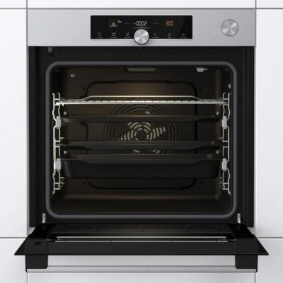 Духова шафа Gorenje електрична, 77л, A+, TouchFree, пара, дисплей, Wi-Fi керування, піроліз, готув. на різн рівнях, нерж