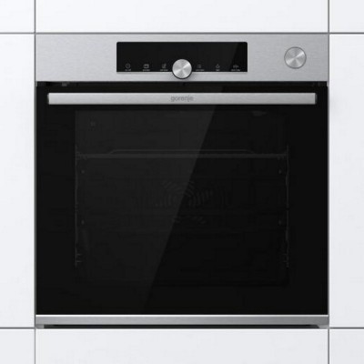 Духова шафа Gorenje електрична, 77л, A+, TouchFree, пара, дисплей, Wi-Fi керування, піроліз, готув. на різн рівнях, нерж