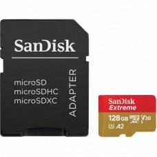 Карта пам'яті SANDISK 128GB microSDXC class 10 A2 V30 UHS-I U3 Extreme (SDSQXA1-128G-GN6AA) Карта пам'яті SANDISK 128GB microSDXC class 10 A2 V30 UHS-I U3 Extreme (SDSQXA1-128G-GN6AA)