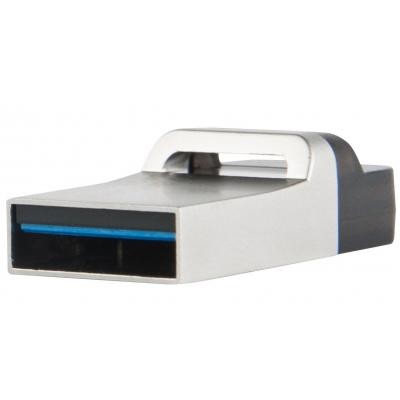 USB флеш накопичувач Transcend 64GB JetFlash OTG 880 Metal Silver USB 3.0 (TS64GJF880S)