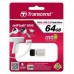 USB флеш накопитель Transcend 64GB JetFlash OTG 880 Metal Silver USB 3.0 (TS64GJF880S)