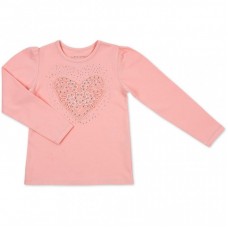 Кофта Breeze з серцем і стразами (7885-116G-peach) Кофта Breeze з серцем і стразами (7885-116G-peach)