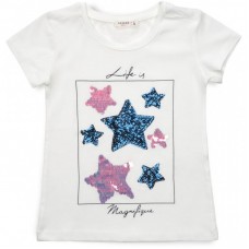 Футболка дитяча Breeze із зірочками (14265-134G-cream) Футболка дитяча Breeze із зірочками (14265-134G-cream)