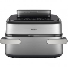 Мультипіч Philips Ovi Dual SteamFry 2750Вт, чаша-3+6л, сенсорне управл., 8 авто. програм, пластик/метал, сірий Мультипіч Philips Ovi Dual SteamFry 2750Вт, чаша-3+6л, сенсорне управл., 8 авто. програм, пластик/метал, сірий