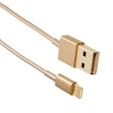 Дата кабель USB 2.0 AM to Lightning 1.0m Gold Drobak (215341) Дата кабель USB 2.0 AM to Lightning 1.0m Gold Drobak (215341)