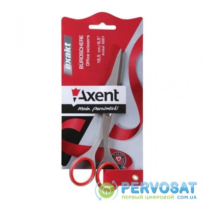 Ножницы Axent METAL Exakt, 16,5см, red (6001-А)