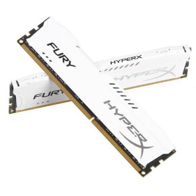 Модуль пам'яті для комп'ютера DDR3 8Gb (2x4GB) 1600 MHz HyperX Fury White Kingston Fury (ex.HyperX) (HX316C10FWK2/8)