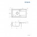 Мийка кухонна Deante Evora, граніт, прямокутник, з крилом, 780х440х193мм, чаша - 1, накладна, металічний графіт