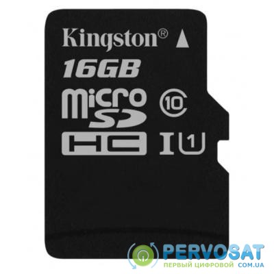 Карта памяти Kingston 16GB microSDHC class 10 UHS-I Canvas Select (SDCS/16GB)