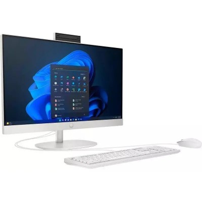 Комп'ютер персональний моноблок HP 245-G10 23.8&quot; FHD IPS AG, AMD R5-7520U, 16GB, F512GB, UMA, WiFi, кл+м, 3р, Win11P, білий