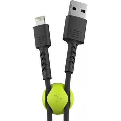 Дата кабель USB 2.0 AM to Lightning 1.0m Soft black Pixus (4897058530933)