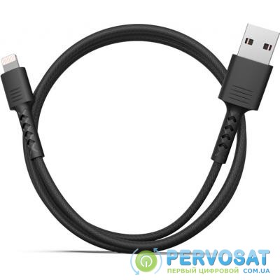 Дата кабель USB 2.0 AM to Lightning 1.0m Soft black Pixus (4897058530933)