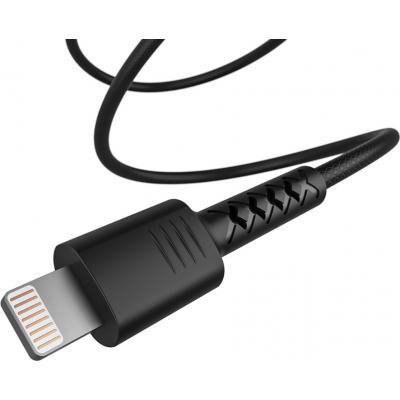 Дата кабель USB 2.0 AM to Lightning 1.0m Soft black Pixus (4897058530933)