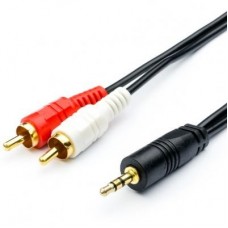 Кабель мультимедійний mini-jack(M) - > 2 RCA (M) 0.8m Atcom (10810) Кабель мультимедійний mini-jack(M) - > 2 RCA (M) 0.8m Atcom (10810)