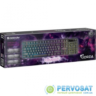 Клавиатура Defender Gorda GK-210L RU RGB (45210)