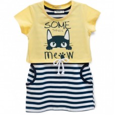 Плаття Breeze з котиком (14582-134G-yellow) Плаття Breeze з котиком (14582-134G-yellow)