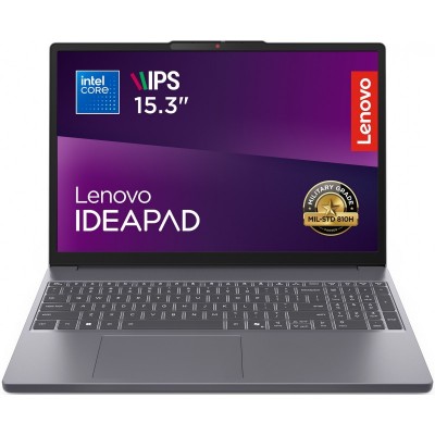 Ноутбук Lenovo IdeaPad Slim 3-15IRU10 15.3" WUXGA AG, Intel Core 3-100U, 16GB, F512GB, UMA, DOS, сірий