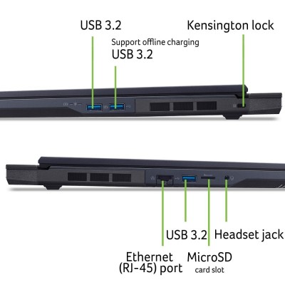 Ноутбук Acer Predator Helios Neo 18 PHN18-72 18" WQXGA IPS, Intel U9-275HX, 64GB, F2TB, NVD5070Ti-12, Win11, чорний