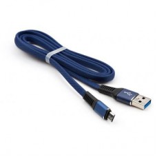 Дата кабель USB 2.0 AM to Micro 5P 1m flat nylon blue Vinga (VCPDCMFNB1B) Дата кабель USB 2.0 AM to Micro 5P 1m flat nylon blue Vinga (VCPDCMFNB1B)