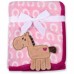 Детское одеяло Luvable Friends с рисунком животных для девочек (50439.F)