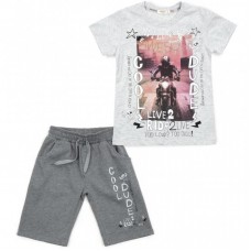 Футболка дитяча Breeze з шортами (15397-140B-gray) Футболка дитяча Breeze з шортами (15397-140B-gray)