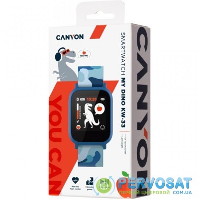 Смарт-часы CANYON CNE-KW33BL Kids smartwatch Blue camouflage (CNE-KW33BL)