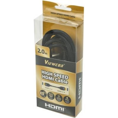 Кабель мультимедийный HDMI to HDMI 2.0m Viewcon (VC-HDMI-165-2m)