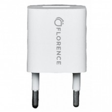 Зарядний пристрій Florence 1USB 1A + microUSB cable white (FL-1000-WM) Зарядний пристрій Florence 1USB 1A + microUSB cable white (FL-1000-WM)