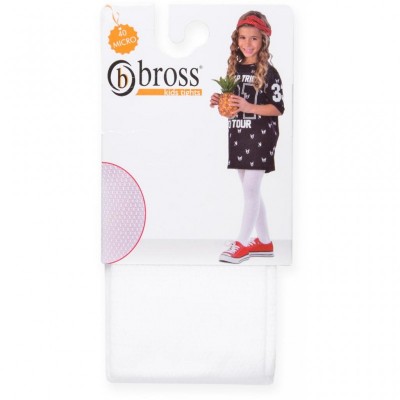 Колготки Bross в точечку (7596-7-8G-white)