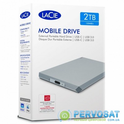 Внешний жесткий диск 2.5" 2TB LaCie (STHG2000400)