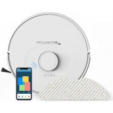 Робот-пилосос  ROWENTA X-PLORER Serie 75 S, h=9,5см, вологе прибирання, конт пил -0,4л, вода -0,3л, автон. робота до 120хв, НЕРА, управлв.через смартфон, білий