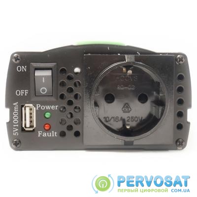 Автомобильный инвертор 24V/220V 300W, USB 5V 1A, HYM300-242 PowerPlant (KD00MS0002)