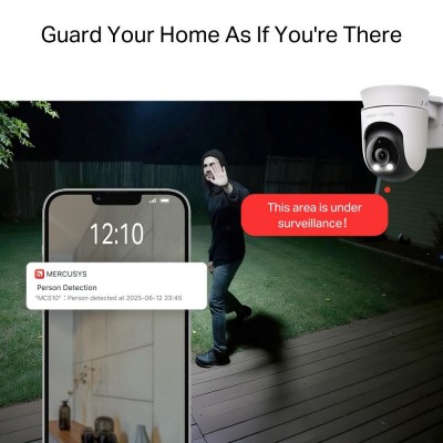 IP-Камера MERCUSYS MC510 3MP N300 microSD motion detection, зовнішня IP-Камера MERCUSYS MC510 3MP N300 microSD motion detection, зовнішня