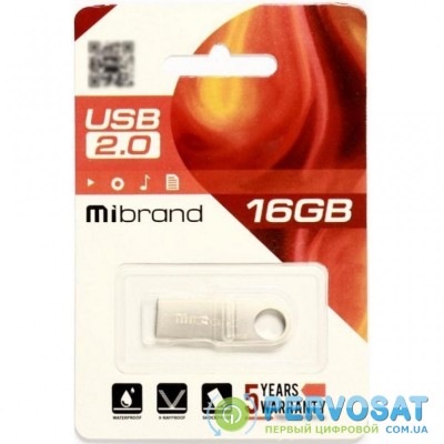 USB флеш накопитель Mibrand 16GB Puma Silver USB 2.0 (MI2.0/PU16U1S)