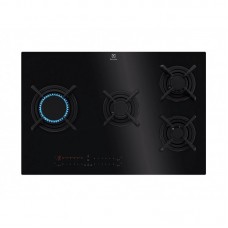 Варильна поверхня Electrolux газова на склі, 80см, чавун, електрон. керування, Hob2Hood, чорний Варильна поверхня Electrolux газова на склі, 80см, чавун, електрон. керування, Hob2Hood, чорний