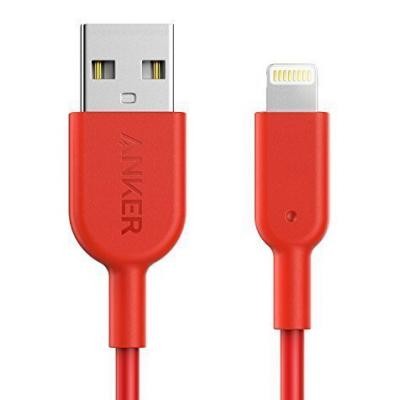 Дата кабель USB 2.0 AM to Lightning 0.9m Powerline II Red Anker (A8432H91)