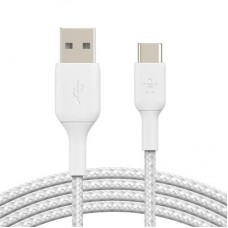 Дата кабель USB 2.0 AM to Type-C 0.15m BRAIDED white Belkin (CAB002BT0MWH)
