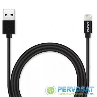 Дата кабель USB 2.0 AM to Lightning 1.0m MFI Black ADATA (AMFIPL-100CM-CBK)