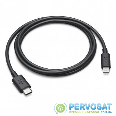 Дата кабель USB 3.1 Type-C to Lightning 0.9m black Belkin (F8J239DS03-BLK)