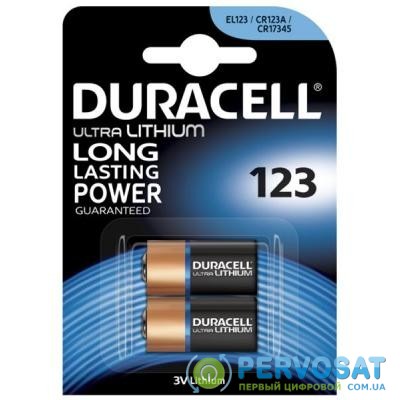 Батарейка Duracell CR 123 / DL 123 * 2 (5002979)