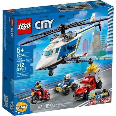 Конструктор LEGO City Police Погоня на полицейском вертолёте 212 деталей (60243)