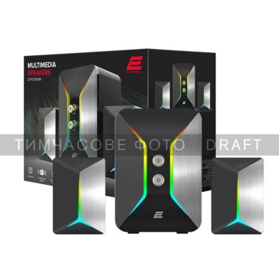 Акустична система 2E PCS301 RGB, 2.1, USB, Black