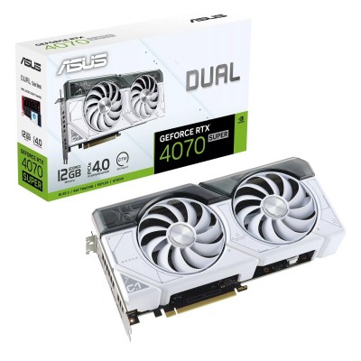 Відеокарта ASUS GeForce RTX 4070 SUPER 12GB GDDR6X білий DUAL-RTX4070S-12G-WHITE